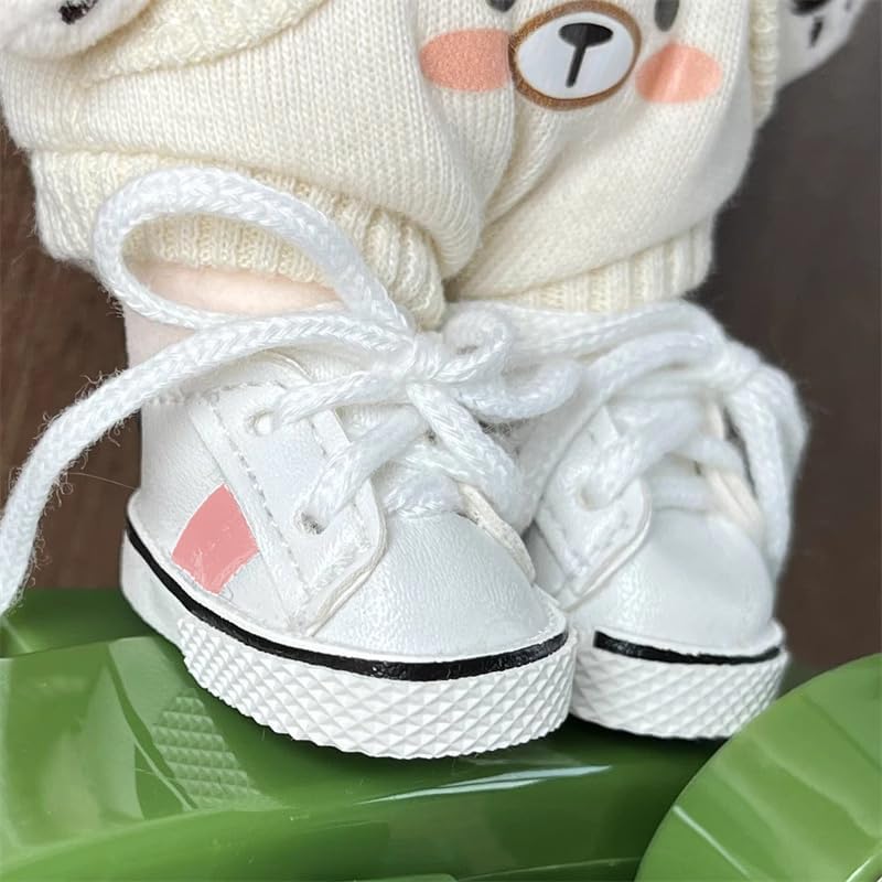 Jojedomo Compatible with Labubu Doll Shoes for 17cm Doll,Shoes Used for Labubu Accessories (YD-Pink) - Image 2